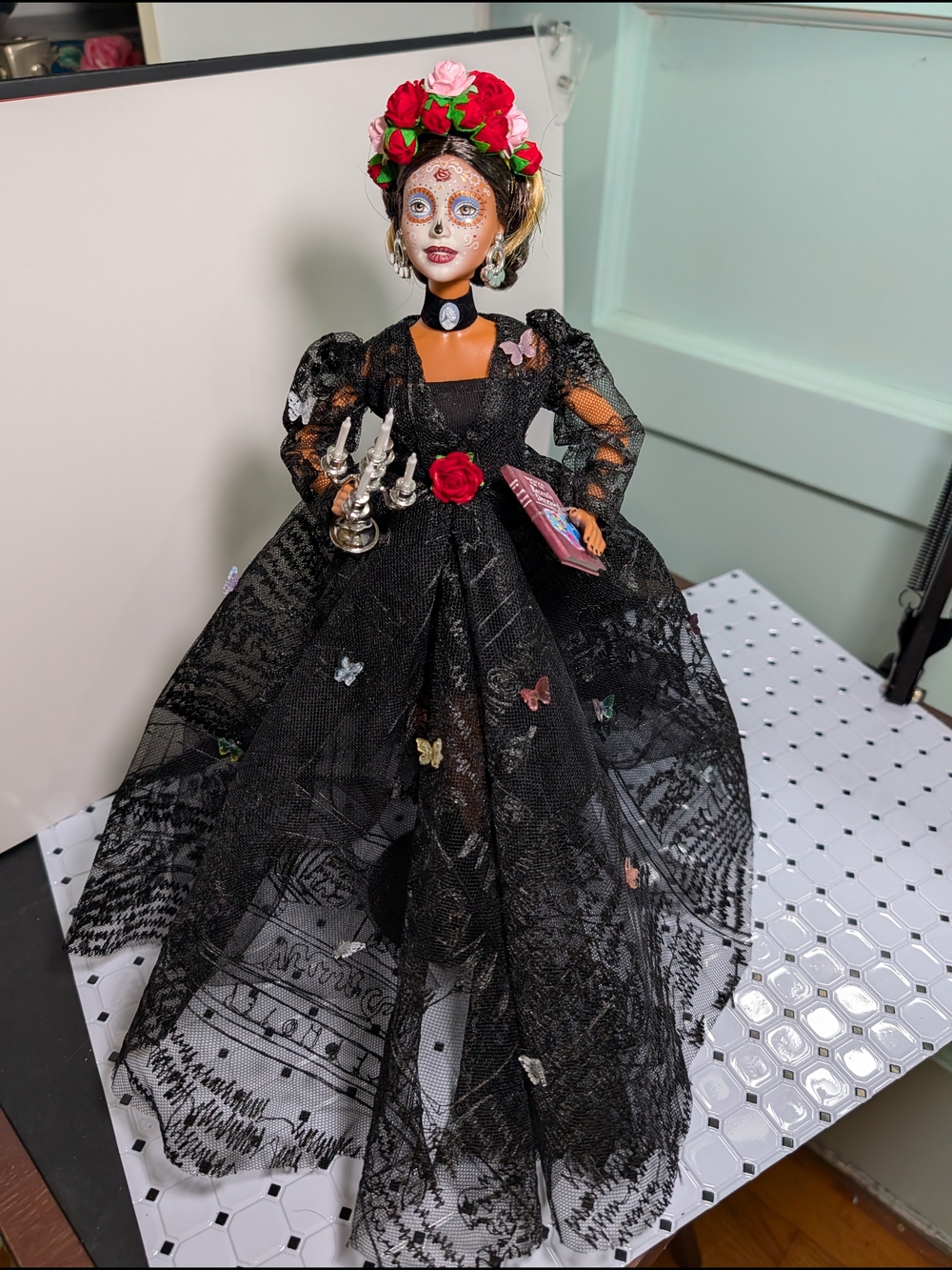 2020 Day Of The Dead Barbie Custom Restyle OOAK - Picture 2 of 12